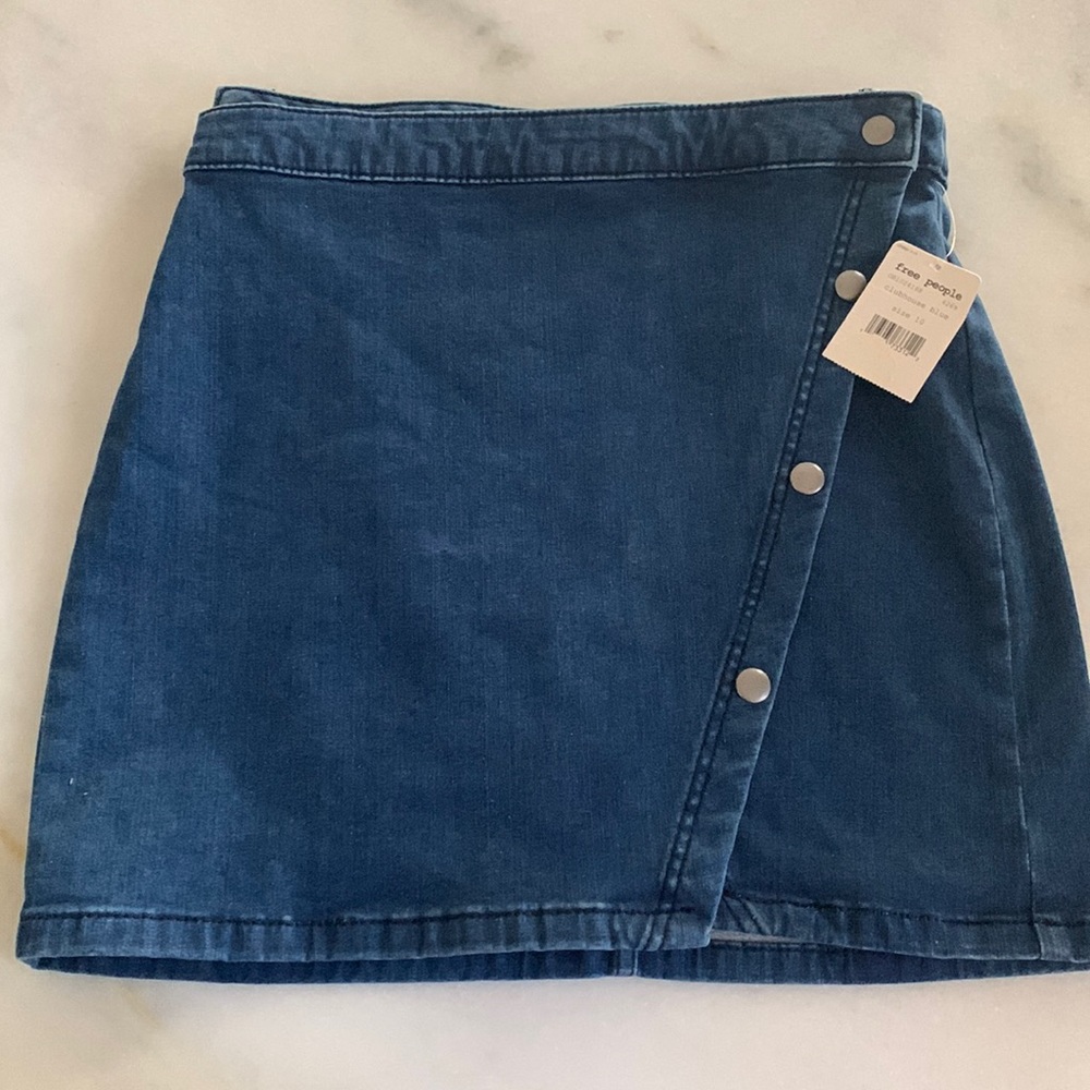 Free people denim skirt